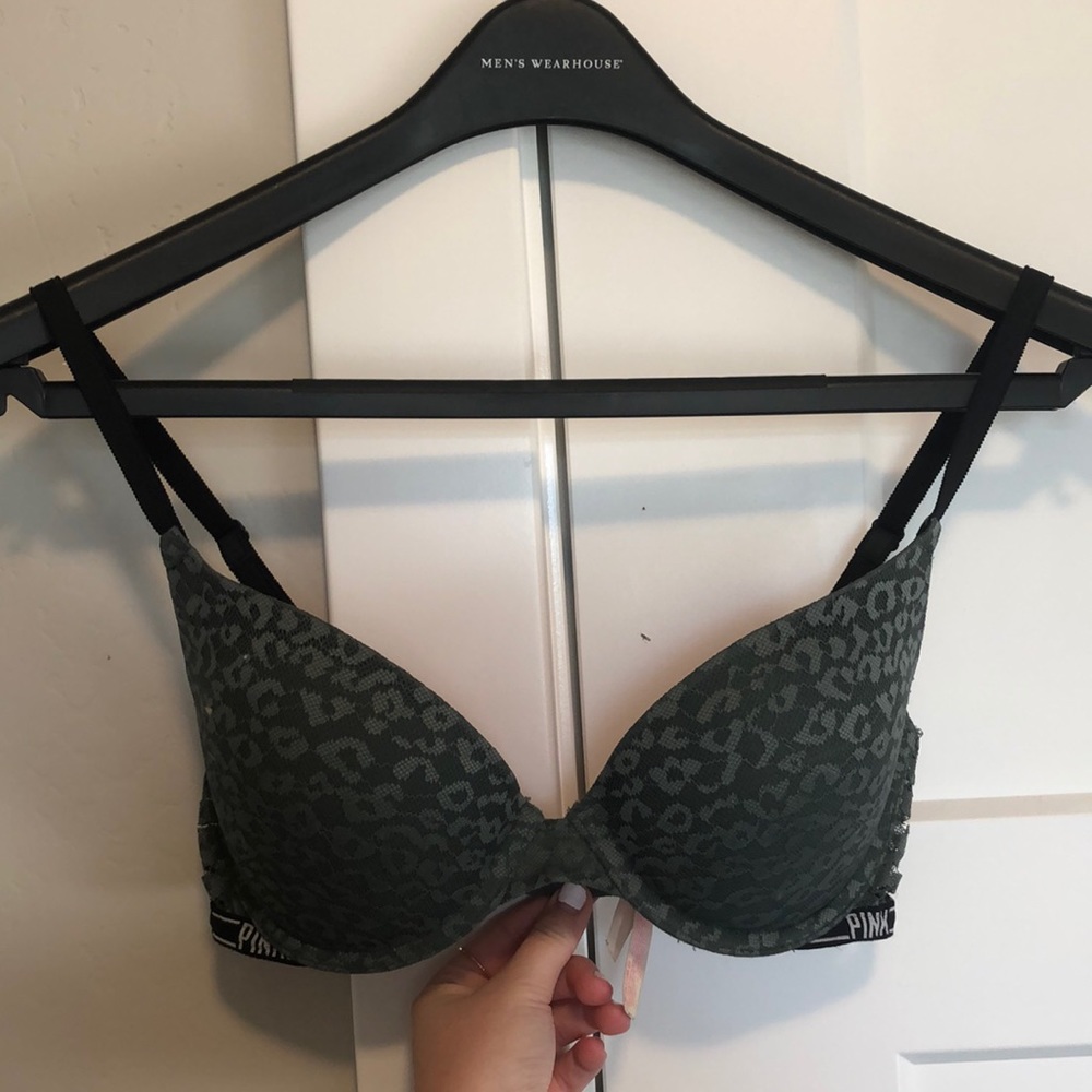 PINK cheetah print bra size 32D
